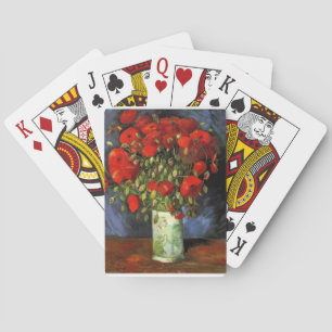 Van Gogh Vintage Painting Blossoms Vase Flowers Playing Cards