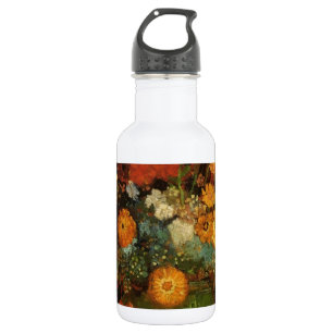 Van Gogh Vintage Painting Vase Flowers Blossoms 532 Ml Water Bottle