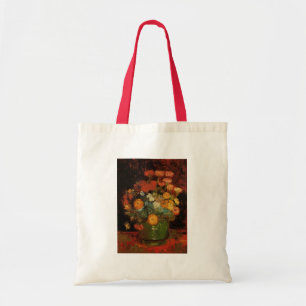 Van Gogh Vintage Painting Vase Flowers Blossoms Tote Bag