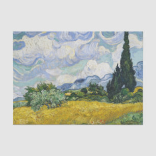 Van Gogh Wheat Field Cypresses Painting Tissue Paper