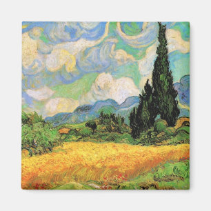 Van Gogh Wheat Field w Cypresses at Haute Galline Magnet