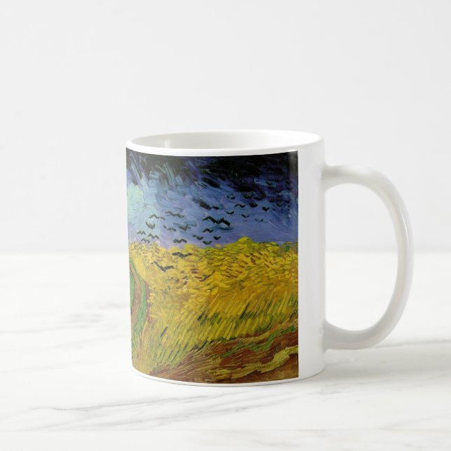 van Gogh - Wheat Field with Crows (1890) Coffee Mug (Right)
