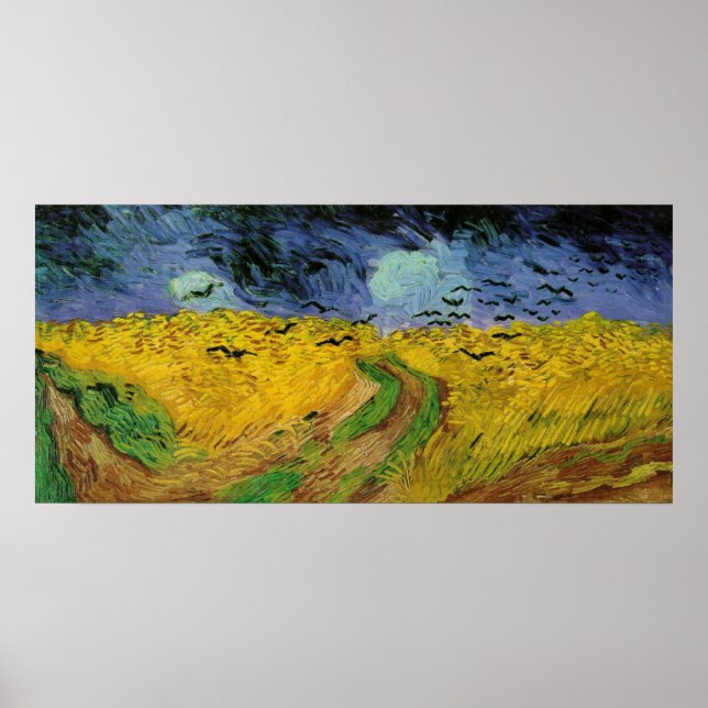 van Gogh - Wheat Field with Crows (1890) Poster (Front)