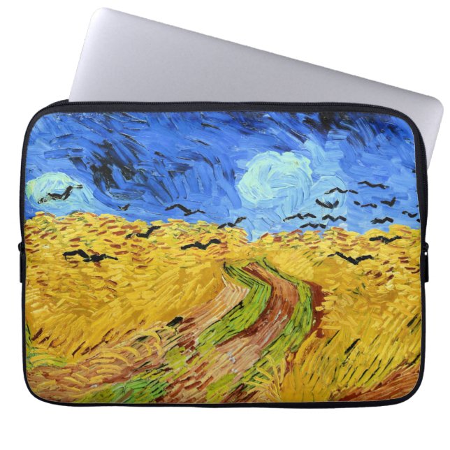 Van Gogh - Wheat Field with Crows, Laptop Sleeve (Front)