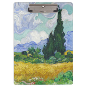 Van Gogh Wheat Field with Cypresses Art Clipboard