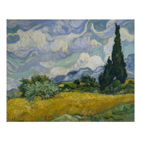 Van Gogh Wheat Field with Cypresses Famous Art