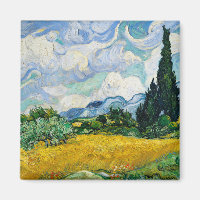 Van Gogh Wheat Field with Cypresses. Impressionism