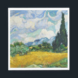 Van Gogh Wheat Field with Cypresses. Impressionism Napkin<br><div class="desc">Van Gogh "Wheat Field with Cypresses" napkin.</div>