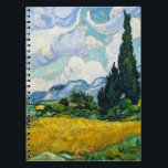 Van Gogh Wheat Field with Cypresses. Impressionism Notebook<br><div class="desc">Van Gogh "Wheat Field with Cypresses" notebook.</div>