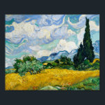 Van Gogh Wheat Field with Cypresses. Impressionism Poster<br><div class="desc">Van Gogh "Wheat Field with Cypresses" poster.</div>