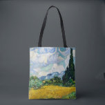 Van Gogh Wheat Field with Cypresses. Impressionism Tote Bag<br><div class="desc">Van Gogh "Wheat Field with Cypresses". Impressionism art tote bag.</div>