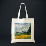 Van Gogh Wheat Field with Cypresses. Impressionism Tote Bag<br><div class="desc">Van Gogh "Wheat Field with Cypresses" tote bag.</div>