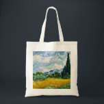 Van Gogh Wheat Field with Cypresses. Impressionism Tote Bag<br><div class="desc">Van Gogh "Wheat Field with Cypresses" tote bag.</div>