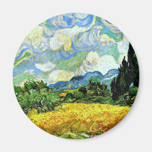 Van Gogh: Wheat Field with Cypresses Magnet