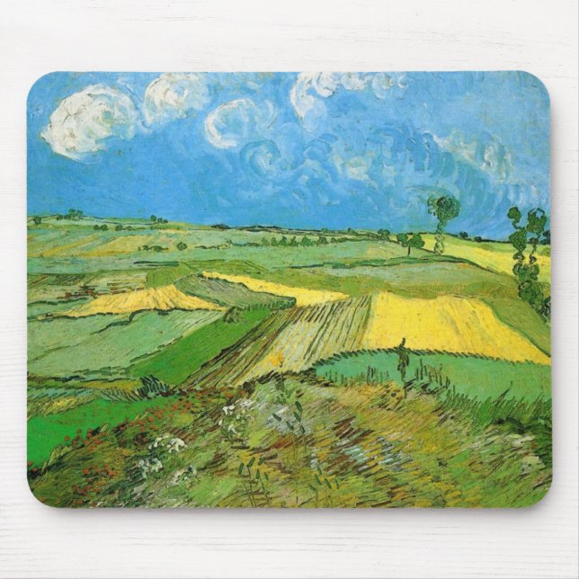 Van Gogh Wheat Fields at Auvers Under Clouded Sky Mouse Pad (Front)