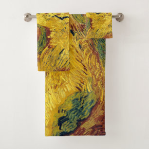 Van Gogh Wheat Fields impressionist Painting Bath Towel Set