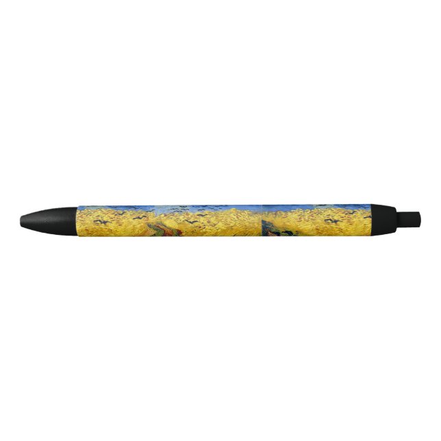 Van Gogh Wheat Fields impressionist Painting Black Ink Pen (Front)
