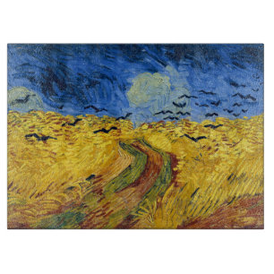 Van Gogh Wheat Fields impressionist Painting Cutting Board