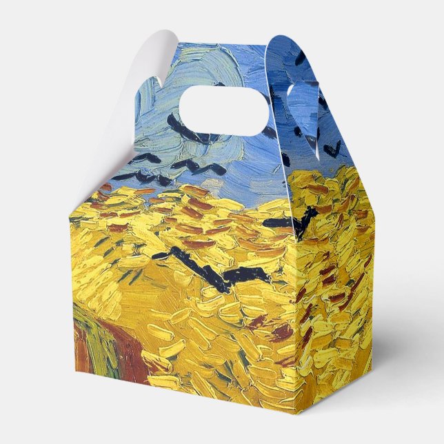 Van Gogh Wheat Fields impressionist Painting Favour Box (Front Side)
