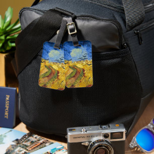 Van Gogh Wheat Fields impressionist Painting Luggage Tag