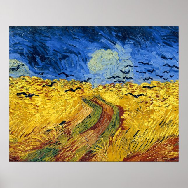 Van Gogh Wheat Fields impressionist Painting Poster (Front)