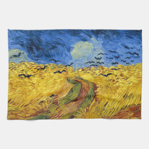 Van Gogh Wheat Fields impressionist Painting Tea Towel