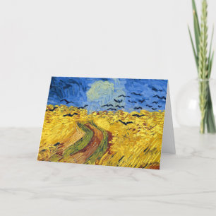 Van Gogh Wheat Fields impressionist Painting Thank You Card