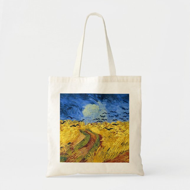 Van Gogh Wheat Fields impressionist Painting Tote Bag (Front)