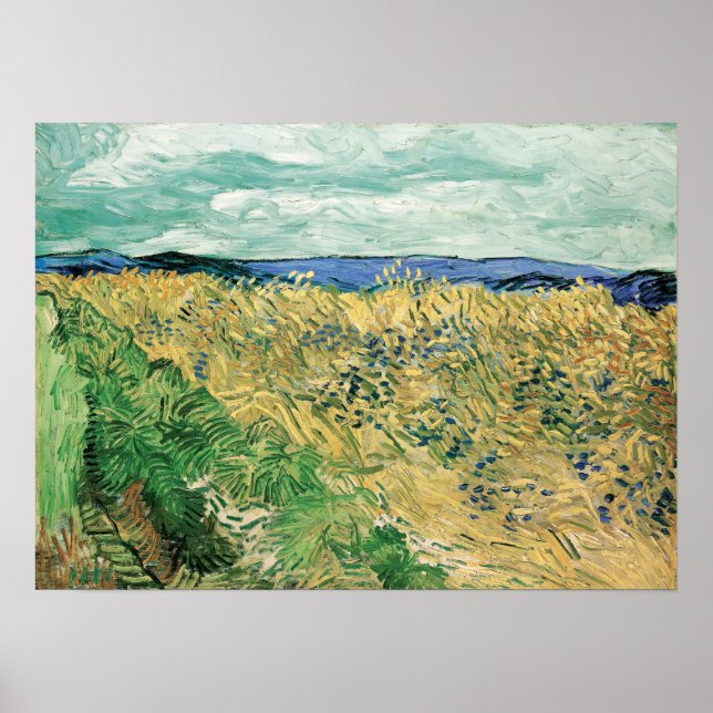 Van Gogh - Wheatfield With Cornflowers Poster (Front)