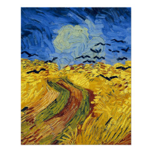 Van Gogh Wheatfield with Crows Post Impressionist Poster