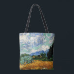 Van Gogh - Wheatfield with Cypress Tree Tote Bag<br><div class="desc">Vincent van Gogh painting,  Wheatfield with Cypress Tree,  tote bag.</div>
