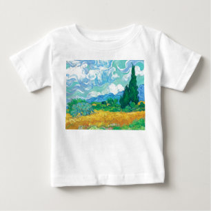 Van Gogh Wheatfield with Cypresses Baby T-Shirt