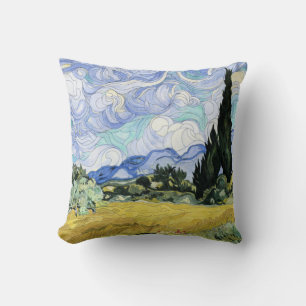 Van Gogh - Wheatfield with cypresses Cushion