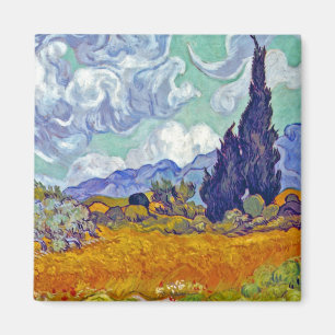 Van Gogh - Wheatfield With Cypresses Magnet