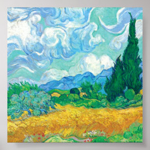 Van Gogh Wheatfield with Cypresses Poster