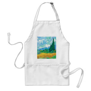 Van Gogh Wheatfield with Cypresses Standard Apron