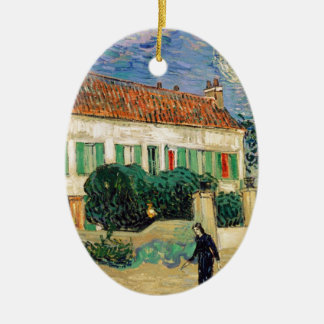 Van Gogh White house night Ceramic Ornament