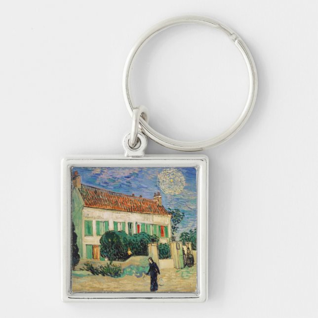 Van Gogh White house night Key Ring (Front)