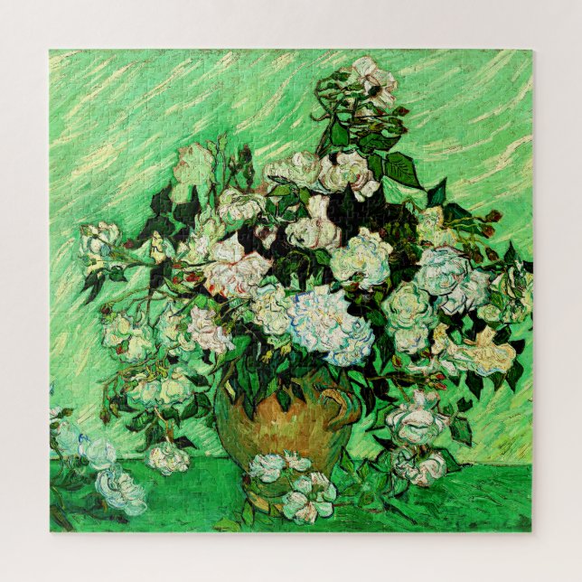 Van Gogh - White Roses, famous painting, Jigsaw Puzzle (Vertical)