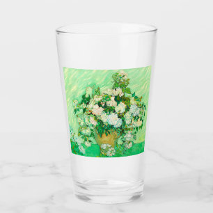Van Gogh White Roses Glass