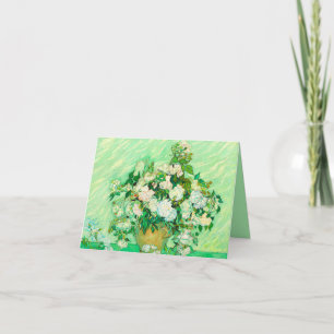 Van Gogh White Roses Invitation
