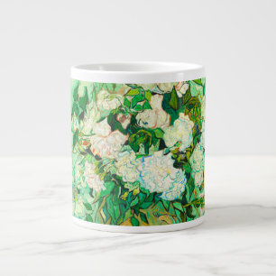 Van Gogh White Roses Large Coffee Mug