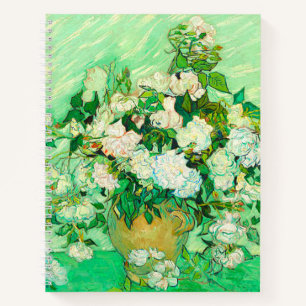 Van Gogh White Roses Notebook