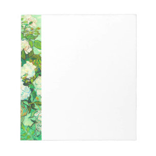 Van Gogh White Roses Notepad