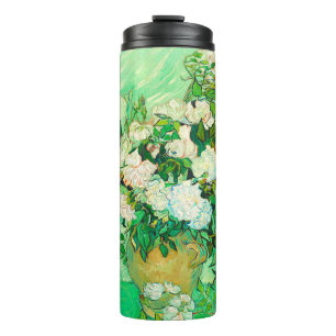 Van Gogh White Roses Thermal Tumbler