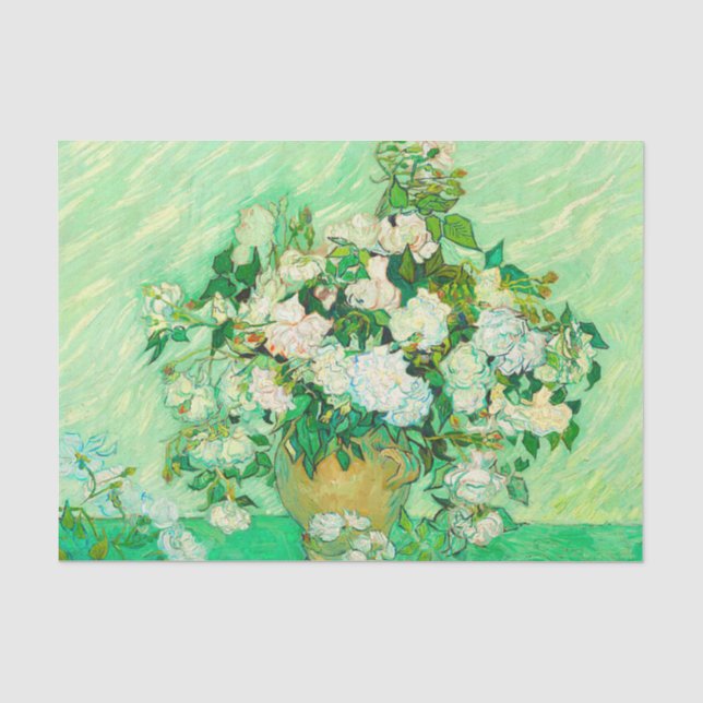 Van Gogh White Roses Tissue Paper (Front)