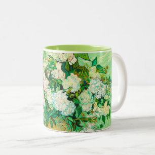 Van Gogh White Roses Two-Tone Coffee Mug
