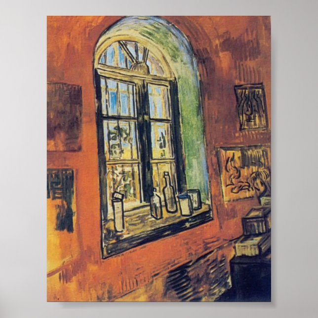Van Gogh- Window of Vincent's Studio at the Asylum Poster (Front)