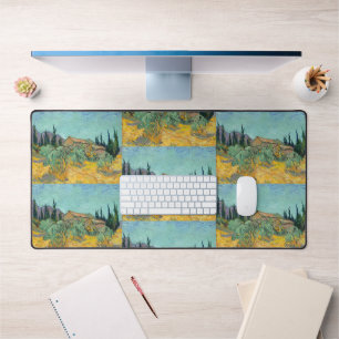 Van Gogh Wooden Sheds Yellow Landscape Art Desk Mat
