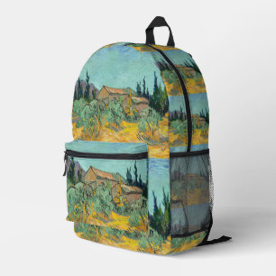 Van Gogh Wooden Sheds Yellow Landscape Art Printed Backpack